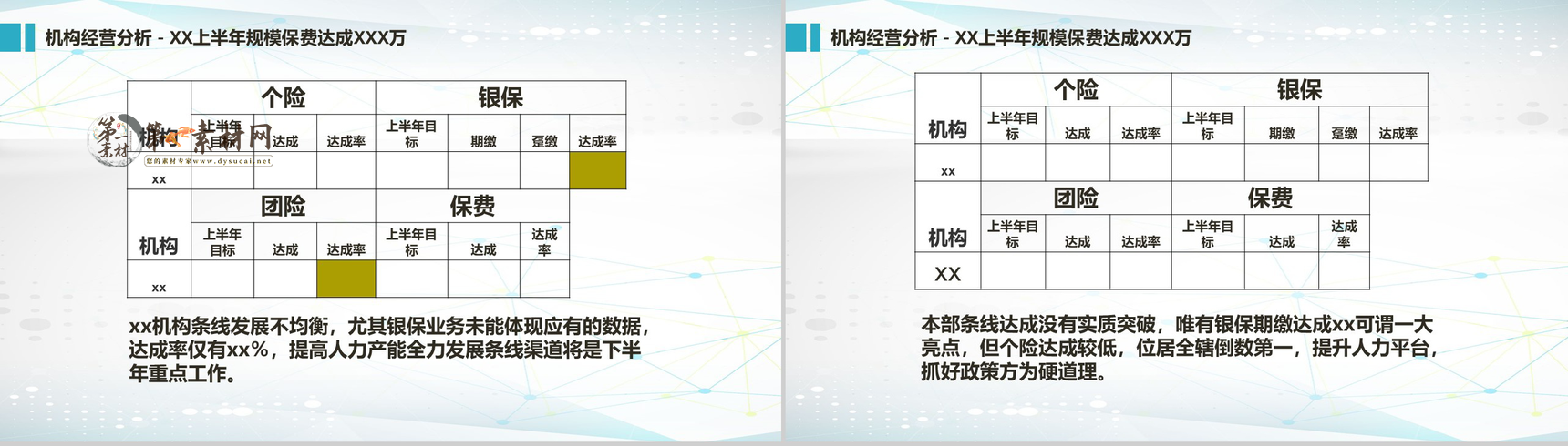蓝色简约城市背景杭州某保险公司总经理年终述职报告模板-6